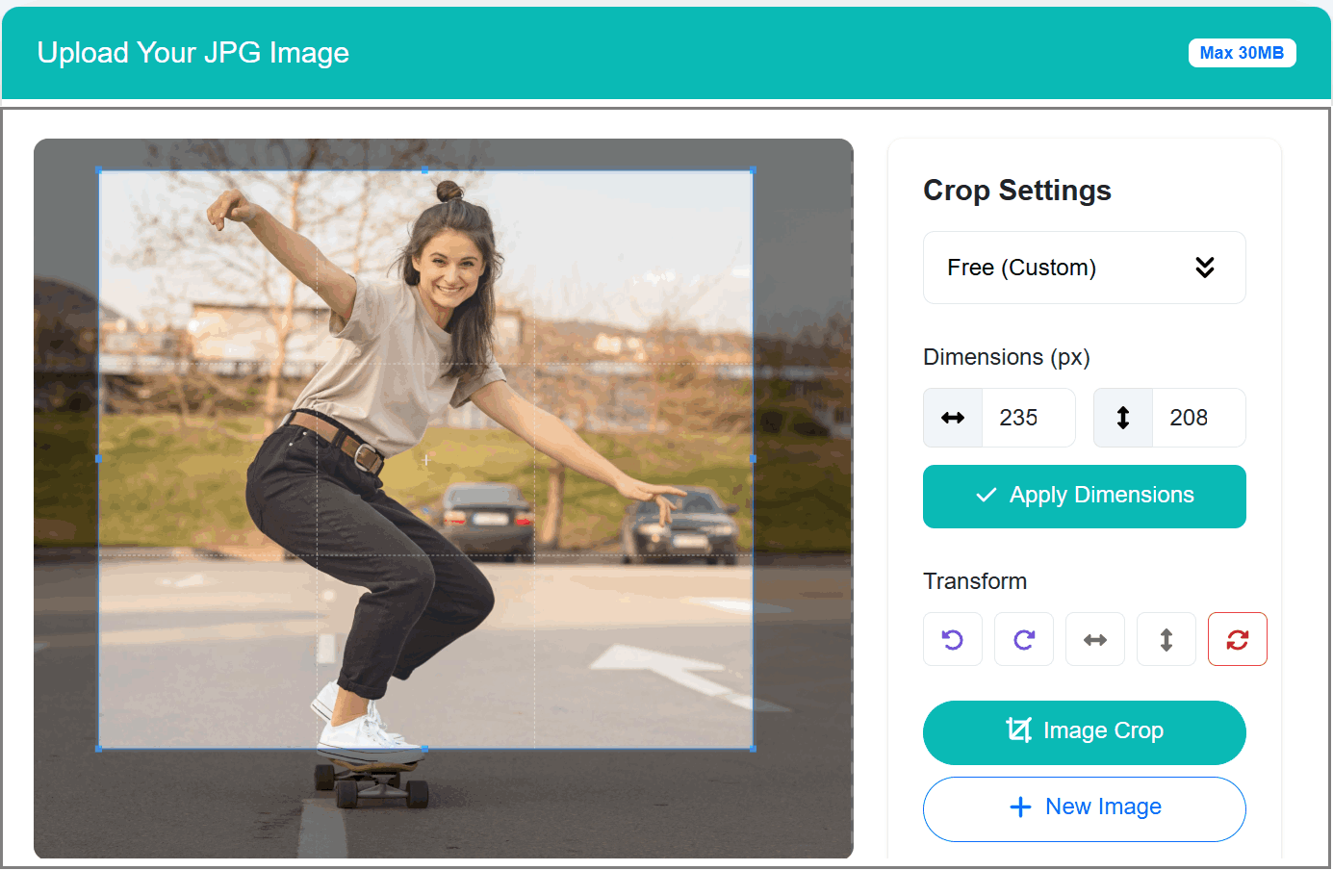 crop jpg images